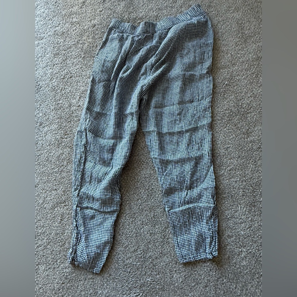 Eileen Fisher Puckered Organic Linen Pants - Picture 6 of 8